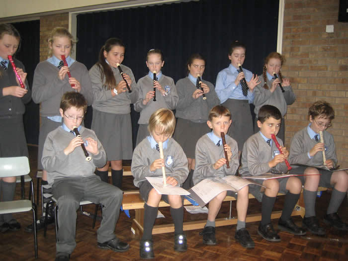 First performance of the new recorder club